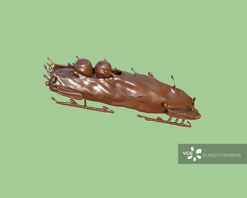 巧克力质感钢架雪车图片素材