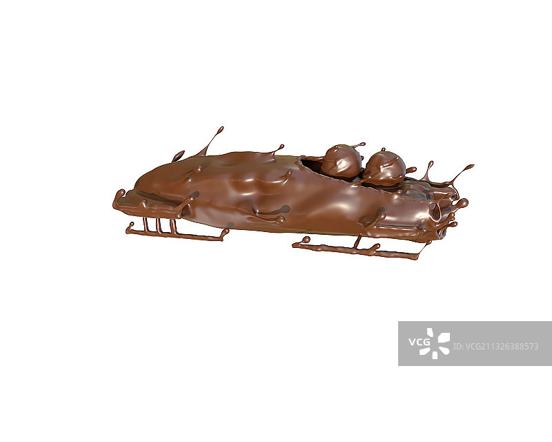 巧克力质感无舵雪车图片素材
