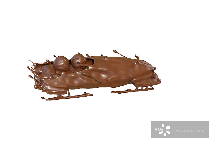 巧克力质感无舵雪车图片素材
