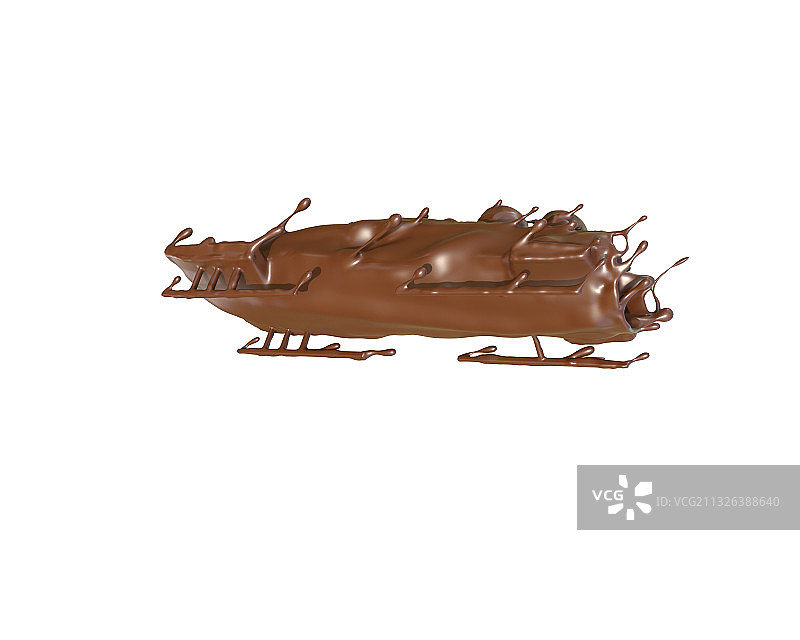 巧克力质感无舵雪车图片素材
