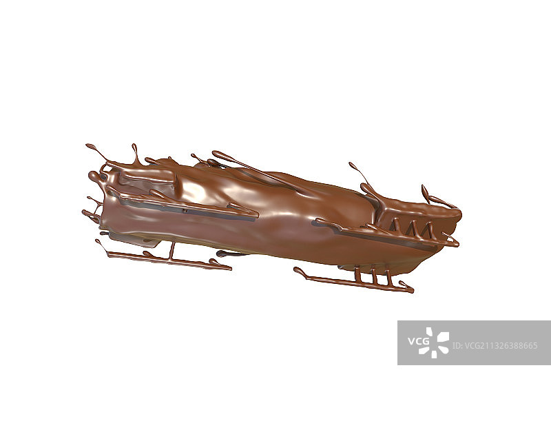 巧克力质感无舵雪车图片素材