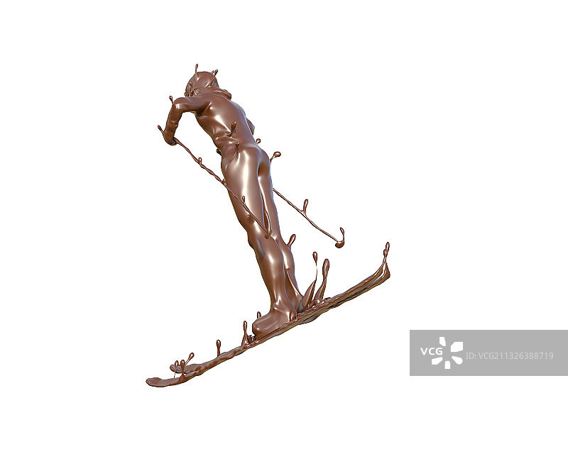 巧克力质感越野滑雪图片素材