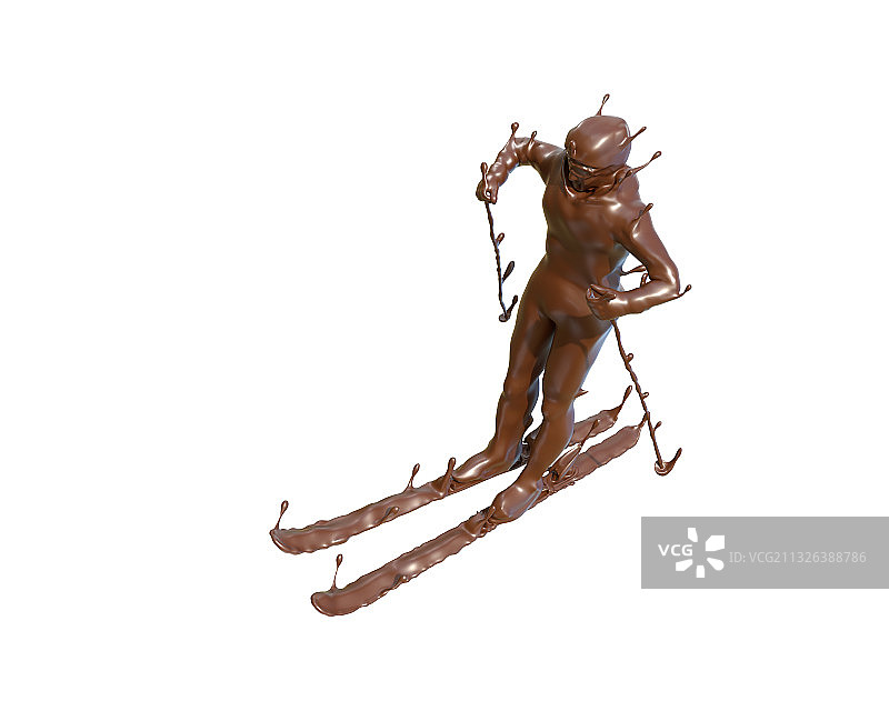 巧克力质感越野滑雪图片素材