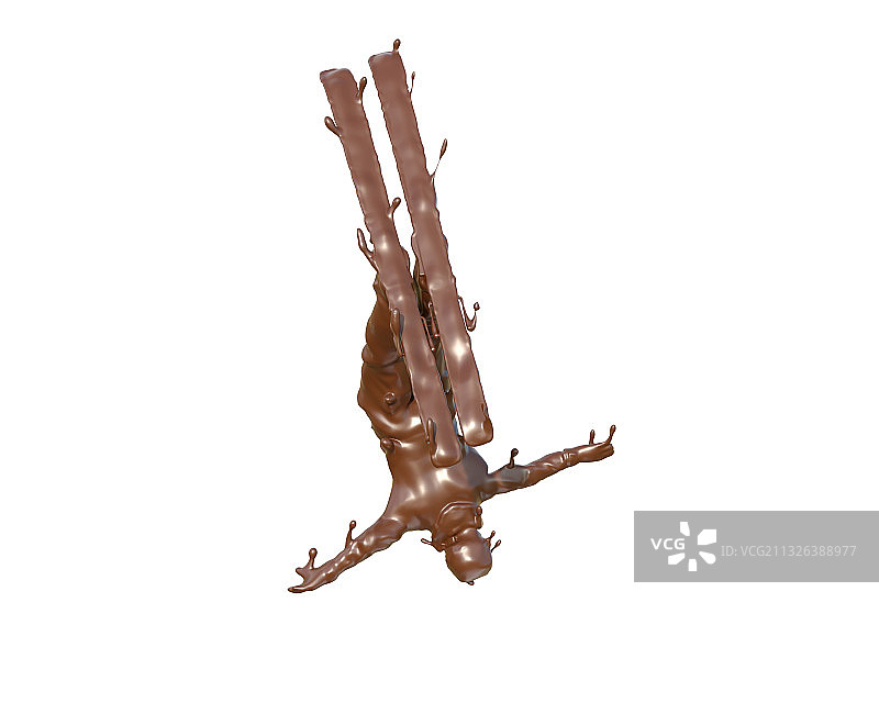 巧克力质感自由式滑雪图片素材