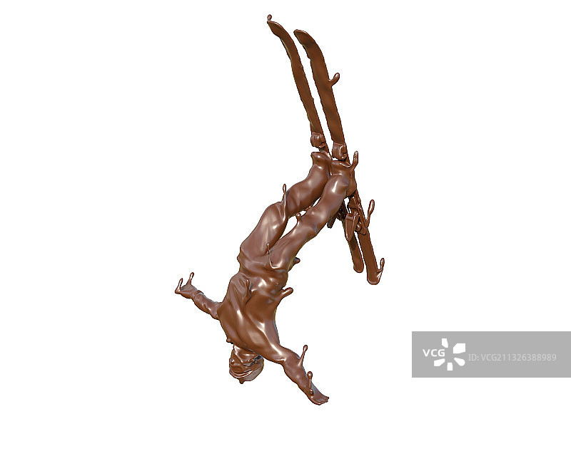 巧克力质感自由式滑雪图片素材