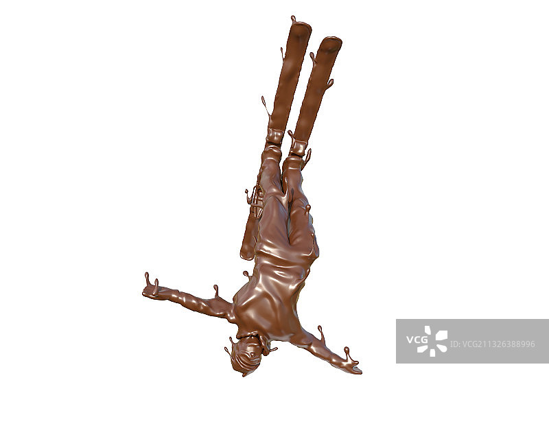 巧克力质感自由式滑雪图片素材