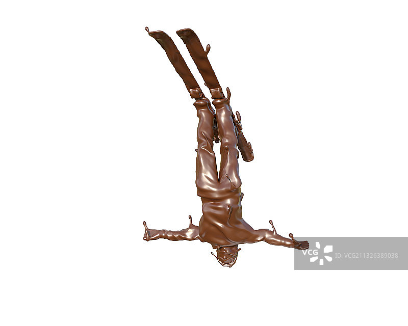 巧克力质感自由式滑雪图片素材