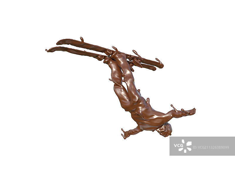 巧克力质感自由式滑雪图片素材