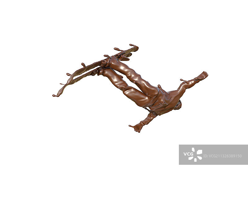 巧克力质感自由式滑雪图片素材