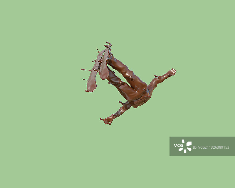 巧克力质感自由式滑雪图片素材