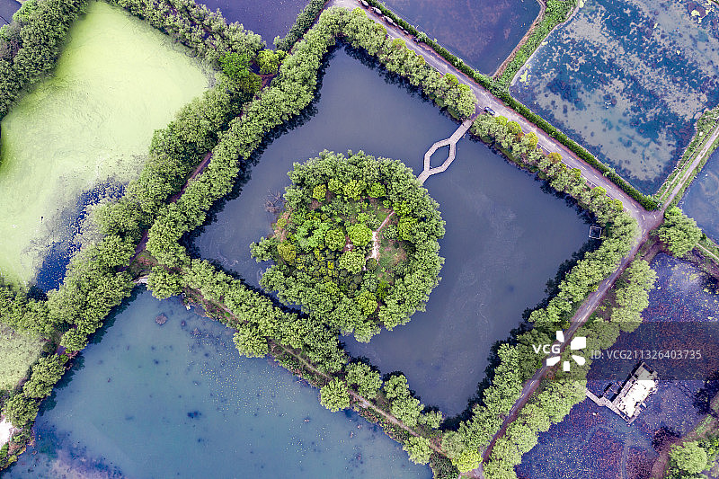 杭州临平区塘栖镇琵琶湾生态园图片素材