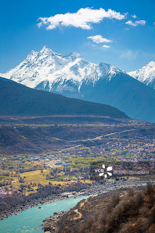 索松村桃花图片素材