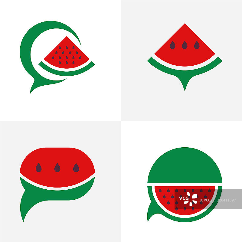 西瓜聊天Logo模板图片素材