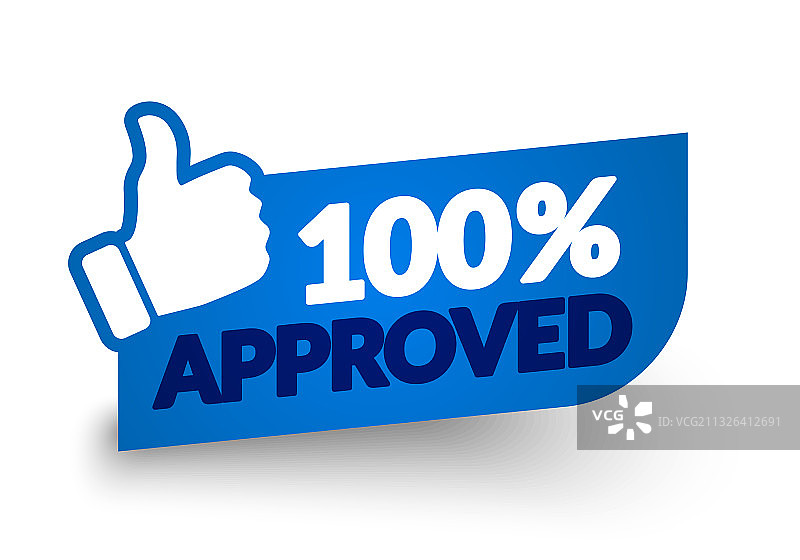 100% 通过标签图片素材