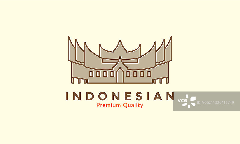 印度尼西亚传统文化复古风格Logo图片素材