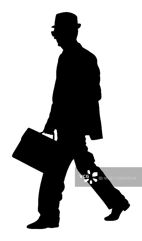 优雅的年长绅士剪影图片素材