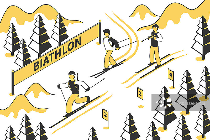 冬季两项比赛图片素材