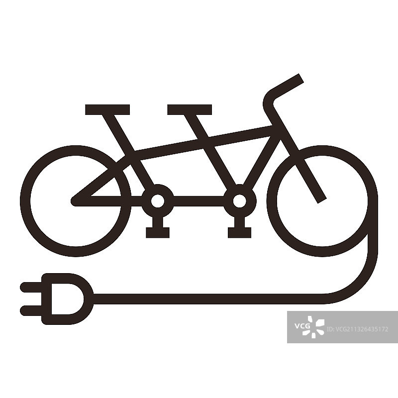 电动双人自行车图标图片素材