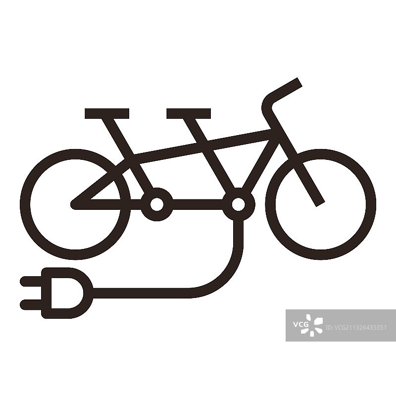 电动双人自行车图标图片素材