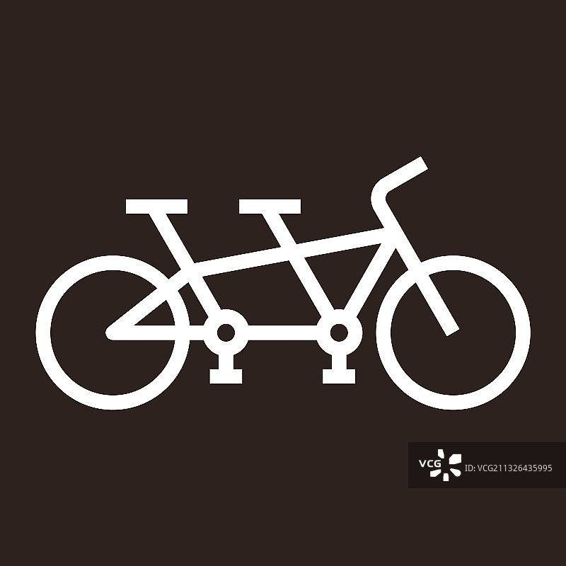 双人自行车图标图片素材