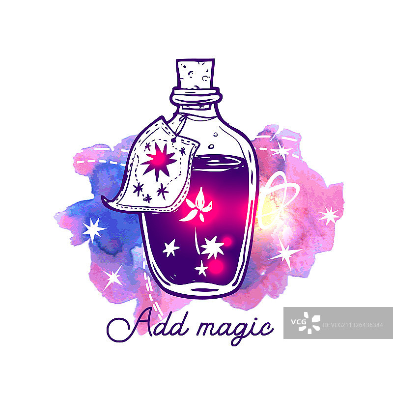 手绘魔法元素图片素材