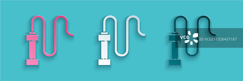 剪纸编织皮革鞭子图标图片素材