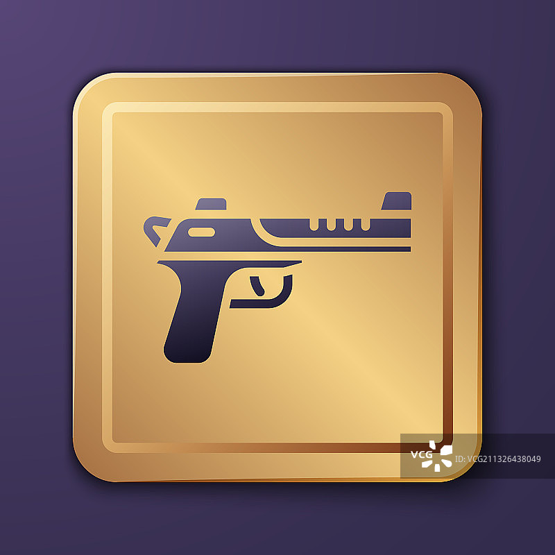 紫色沙漠之鹰枪图标图片素材