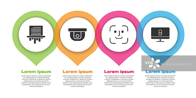 碎纸机与面部运动传感器图片素材