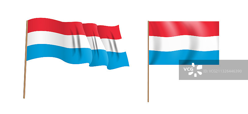 自然风格的卢森堡国旗图片素材