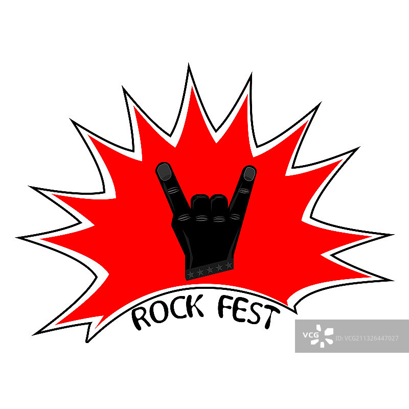 黑色摇滚音乐节徽章标志图片素材