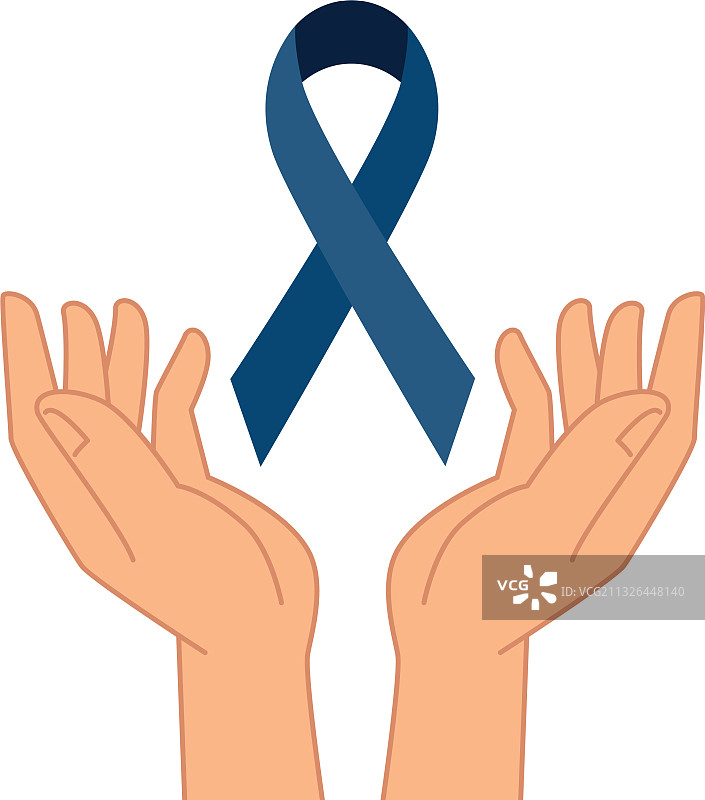 手举丝带公益图标图片素材