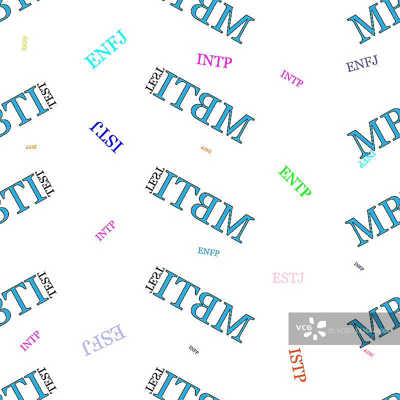 MBTI测试无缝图案图片素材