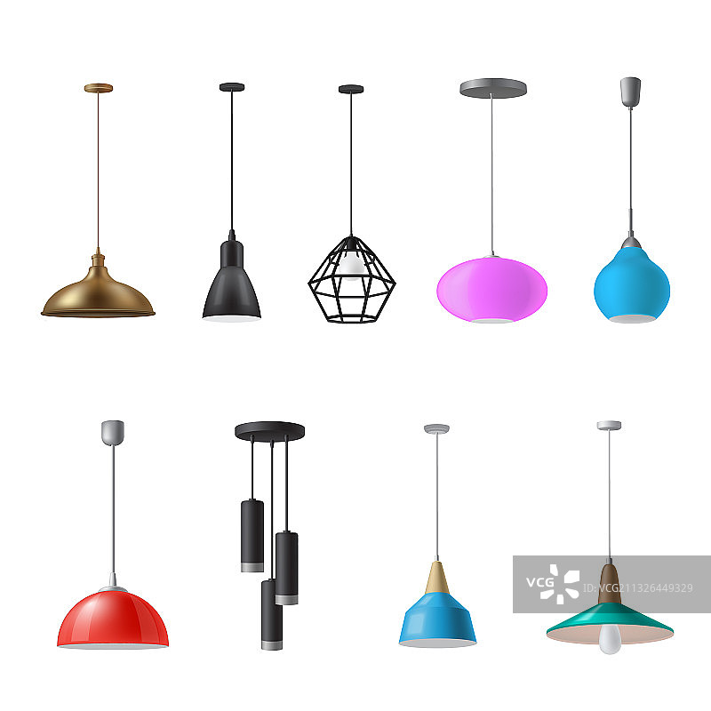 装饰性电灯：悬挂式吊灯图片素材