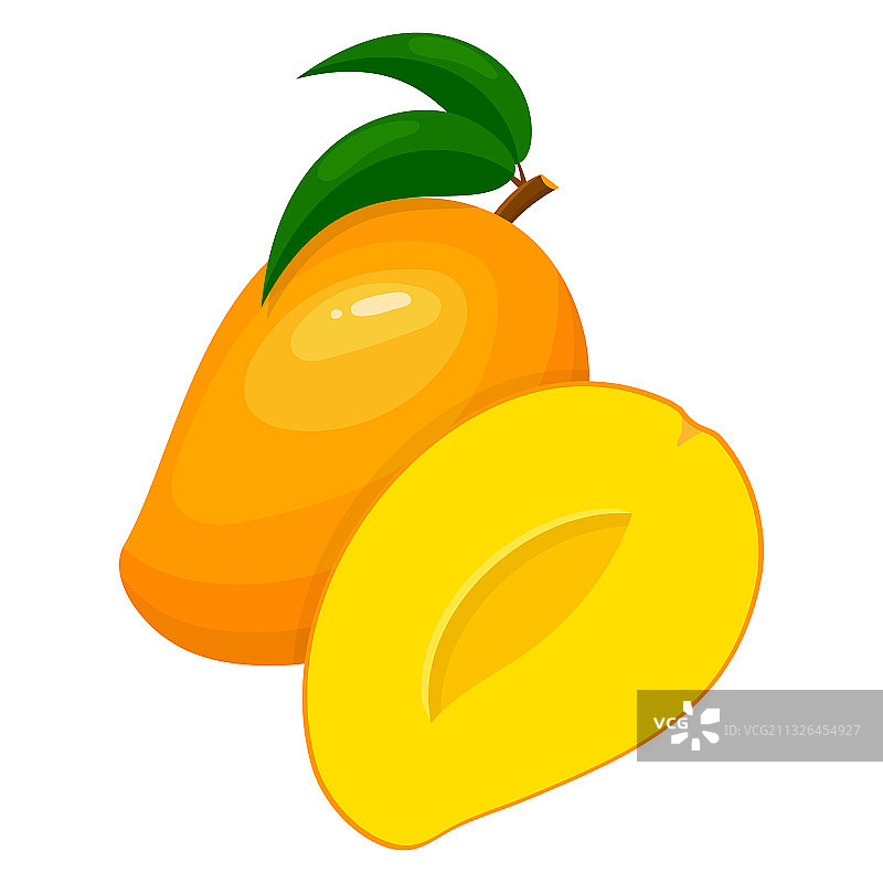 新鲜明亮的芒果图片素材