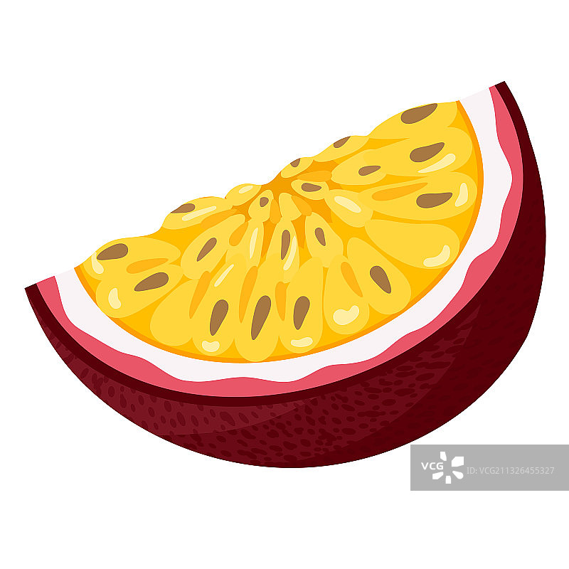 新鲜明亮异国情调切片百香果图片素材