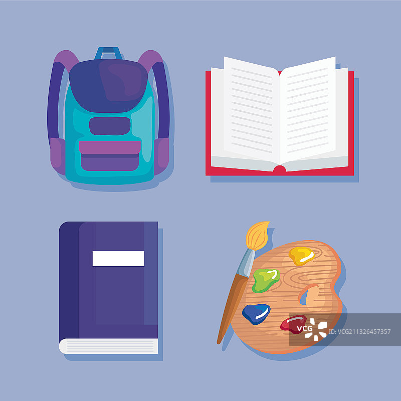 返校季图标集设计图片素材