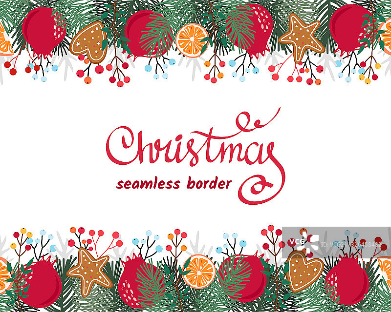 无缝边框圣诞新年装饰图片素材