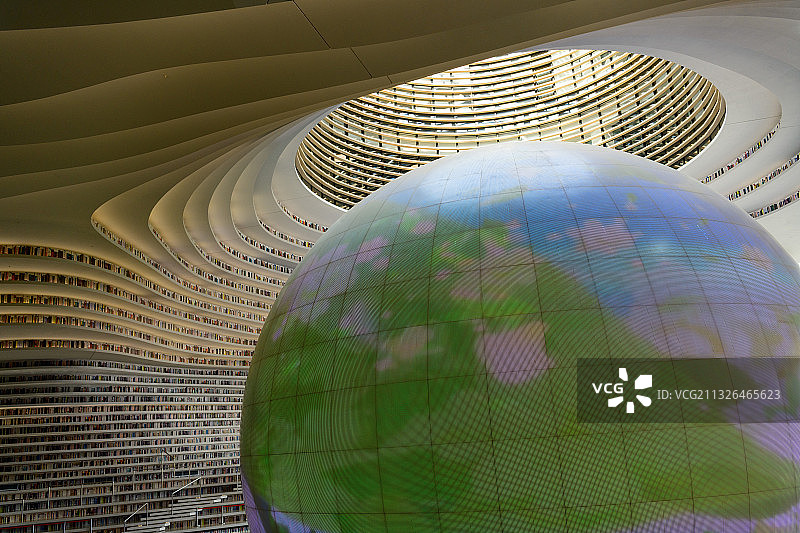 天津滨海图书馆图片素材