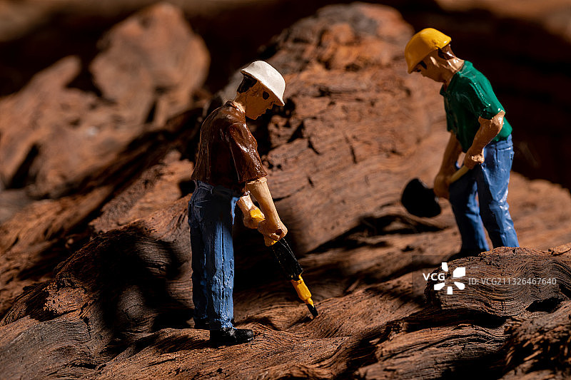 矿工玩具人偶模型图片素材
