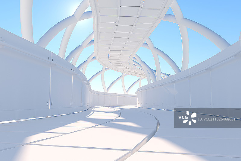 3D现代抽象几何空间背景图片素材