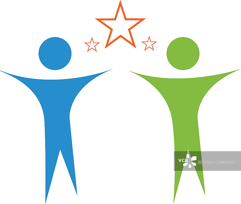 人关爱成功健康生活标志模板图片素材