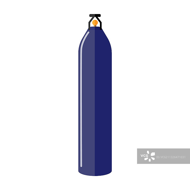 白色背景下的长 газовый баллон图片素材