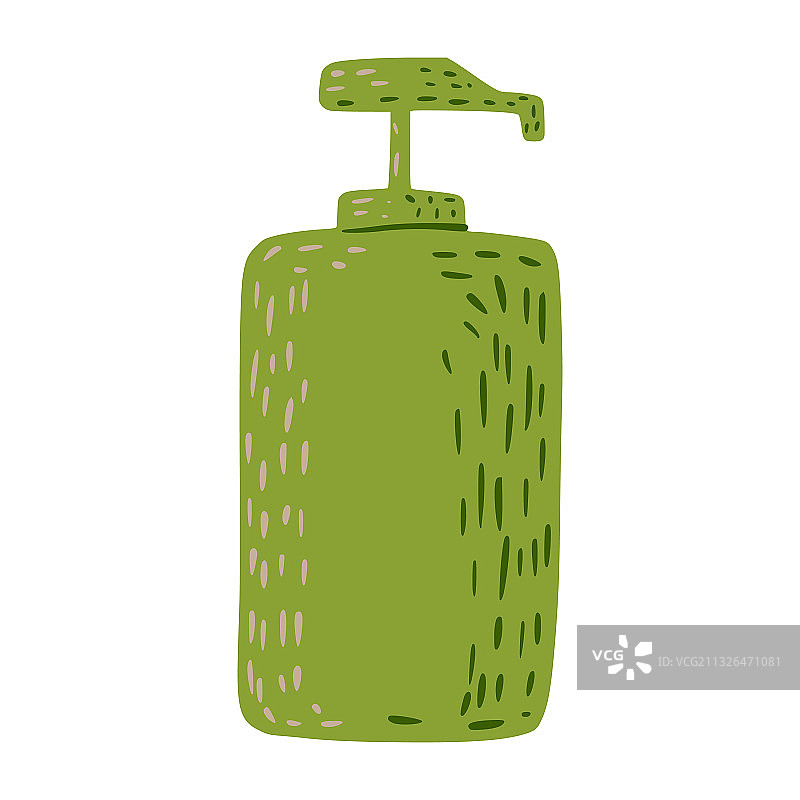 白色背景上隔离的分配器洗发水图片素材