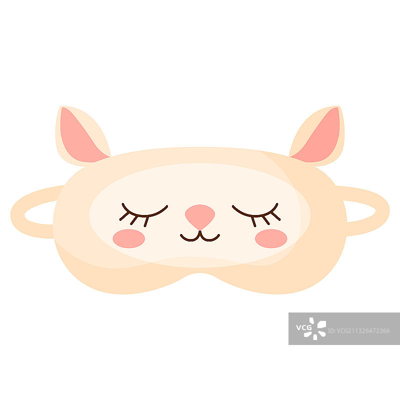 白色背景上的小羊儿童睡眠眼罩图片素材