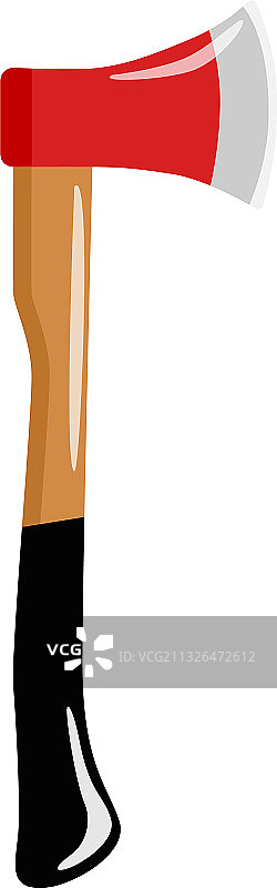 扁平风格的红色斧头图片素材