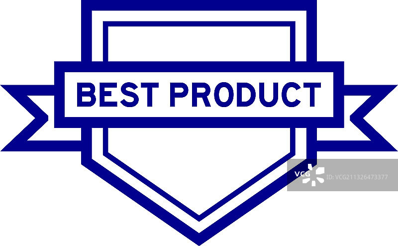 蓝色复古五边形标签banner图片素材