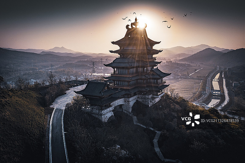 江苏园博园紫东阁图片素材