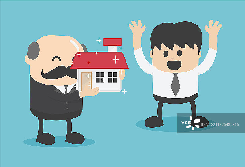 老板为成功的年轻商人提供住所图片素材