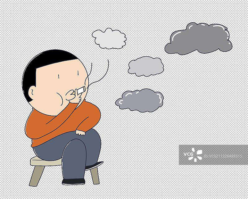 元素：吸烟的人物图片素材