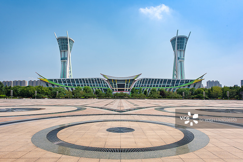 山东省潍坊市人民广场建筑图片素材